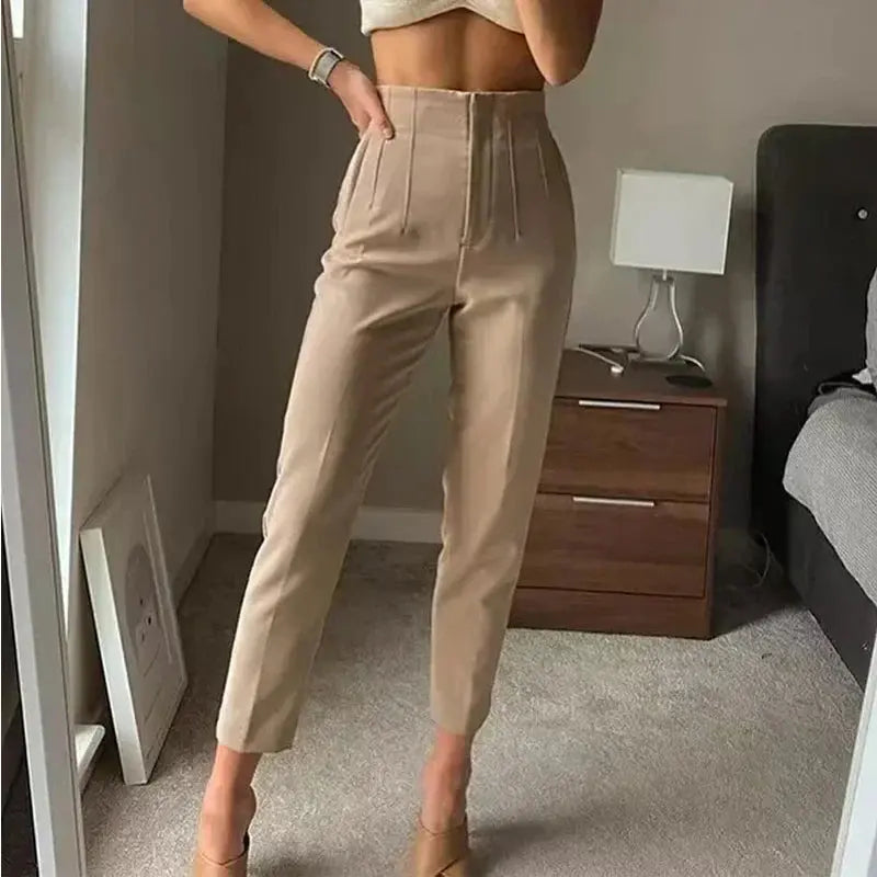 Isabell | High-Waisted Plissee-Hosen Zendoo.de