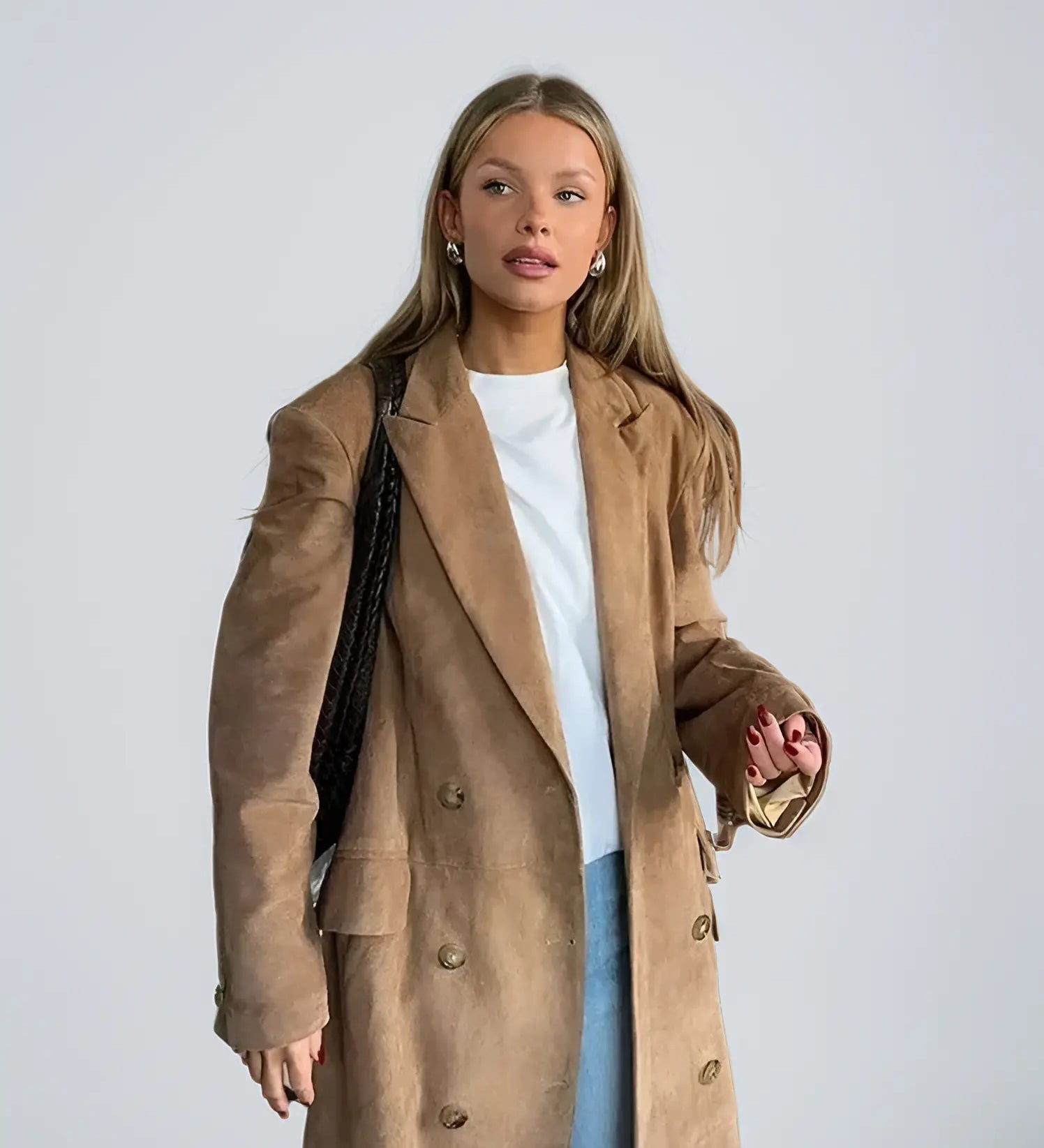 Elena | Suede Trenchcoat Zendoo.de