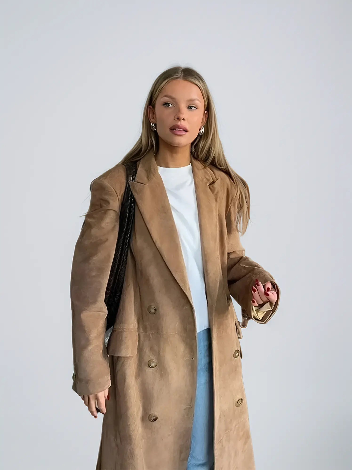 Elena | Suede Trenchcoat Zendoo.de