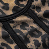 Irene | Korsett-Top mit Leopardenmuster & Schnürung