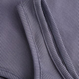 Justine | Grau Ärmelloses geripptes klassisches Korsett-Top