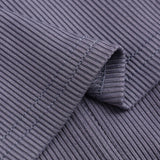 Justine | Grau Ärmelloses geripptes klassisches Korsett-Top