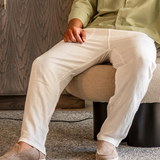 Adrian | Leichte Slim Fit Herren Sommer Leinenhose mit Kordelzug