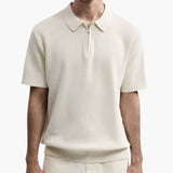 Brooks | kurze Ärmel Männer halb Reißverschluss stricken Poloshirt