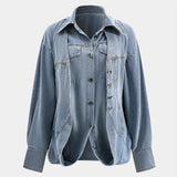 Ava | Oversized Denim-Hemd mit Knopfleiste – Lässiger Allrounder