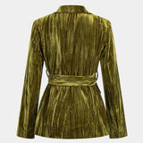 Amelie | Samtjacke mit Bindegürte