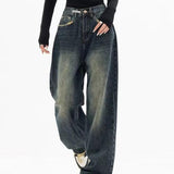 Vintage Baggy Jeans mit Wasch-Effekt – Moderner 90er-Look mit entspannter Passform