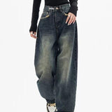Vintage Baggy Jeans mit Wasch-Effekt – Moderner 90er-Look mit entspannter Passform