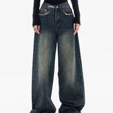 Vintage Baggy Jeans mit Wasch-Effekt – Moderner 90er-Look mit entspannter Passform