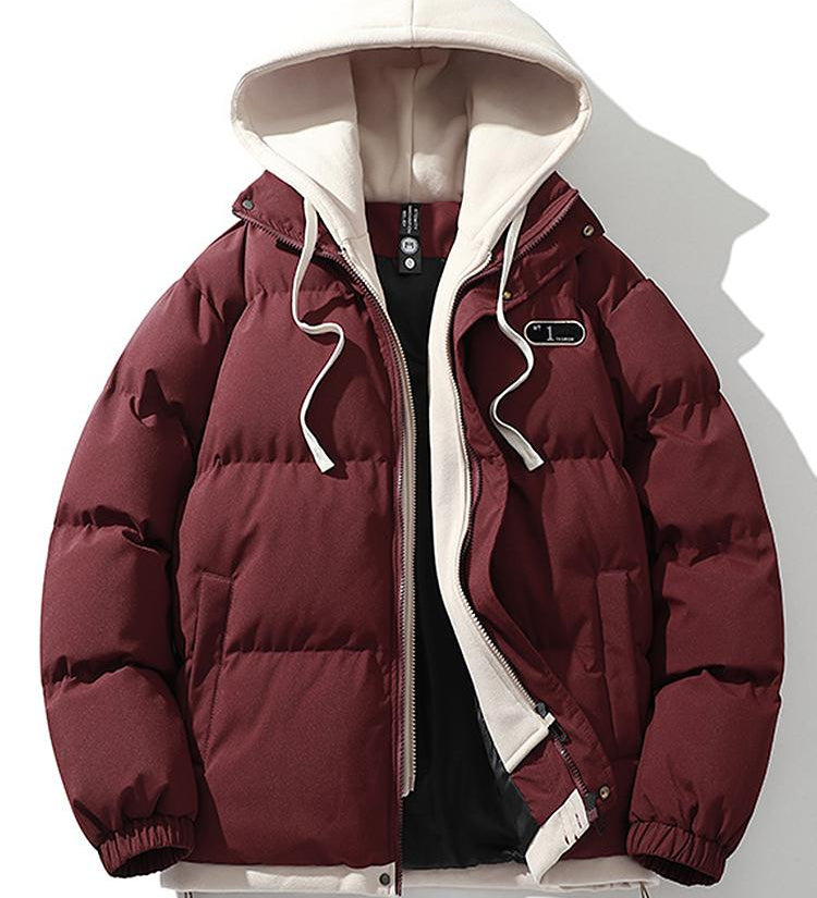 Herren Winterjacke mit Doppelkapuze – Warm & Stilvoll