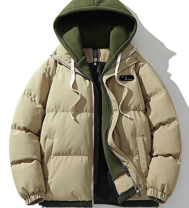 Herren Winterjacke mit Doppelkapuze – Warm & Stilvoll