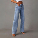 Weit geschnittene Jeans mit hoher Taille – Moderner Denim im Vintage-Stil
