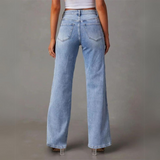 Weit geschnittene Jeans mit hoher Taille – Moderner Denim im Vintage-Stil