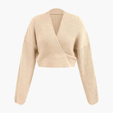 Klara | Elegantes Strick-Set mit Wickel-Oberteil & Bleistiftrock