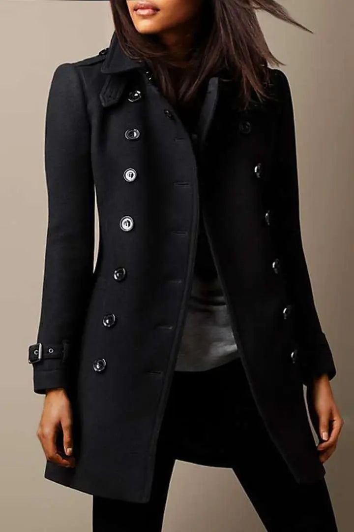 Adelina | Eleganter langer Trenchcoat Zendoo.de