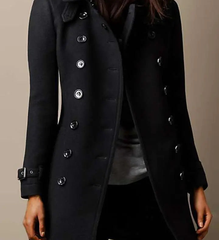 Adelina | Eleganter langer Trenchcoat Zendoo.de