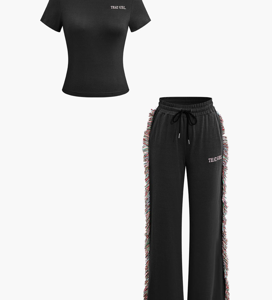 Jade | Freizeit-Set mit Fransen-Details