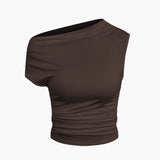 Athena | One-Shoulder Top & Drapierter Minirock – Perfekt für glamouröse Auftritte