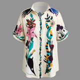 Anneliese | Künstlerisches Zweiteiler-Set mit Kunst-Print & Statement-Design