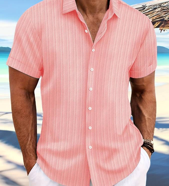 Owen | Relaxed Fit Gestreiftes kurzärmeliges Sommerhemd