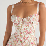 Anna | Fuchsia Taillenformendes Midikleid