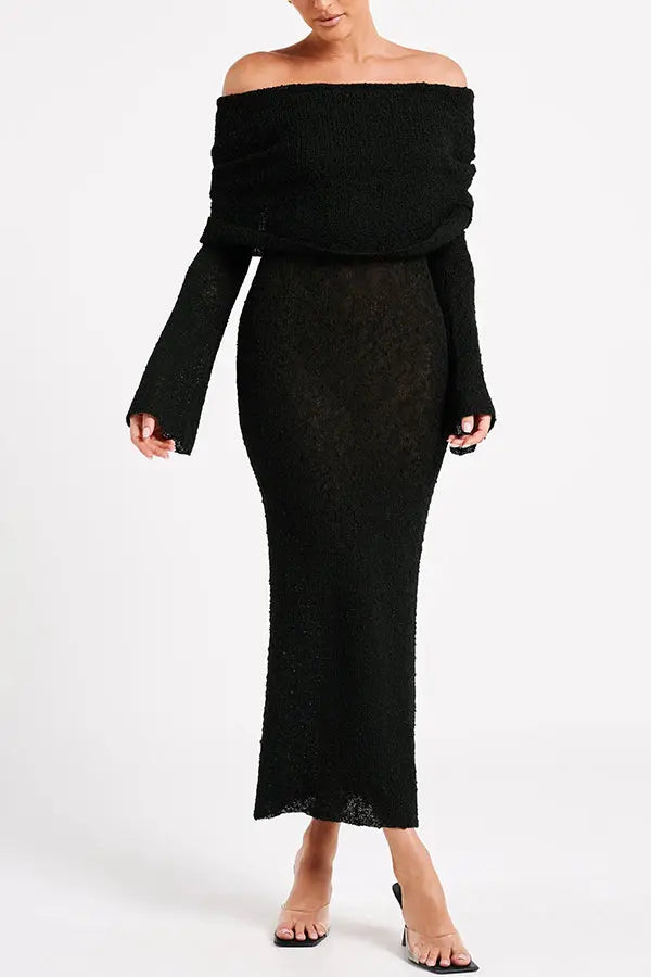 Emma | Bouclé Maxi Kleid Zendoo.de