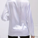 Irene | Elegantes Satin-Hemd mit langen Ärmeln für Damen