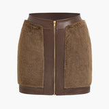 Antonia | Kunstleder-Set mit Kunstpelz-Details