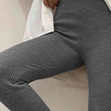 Clara | Gerippte Mid-Waist-Leggings – Komfort und Stil für Jeden Tag Zendoo.de