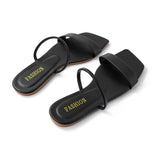 Stilvolle schwarze Sandalen mit minimalistischem Design