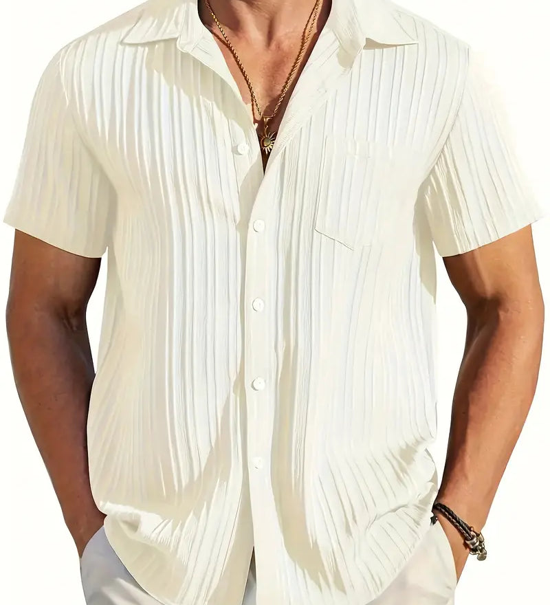 Ethan | Leichtes Kurzarm-Sommer-Faltenhemd