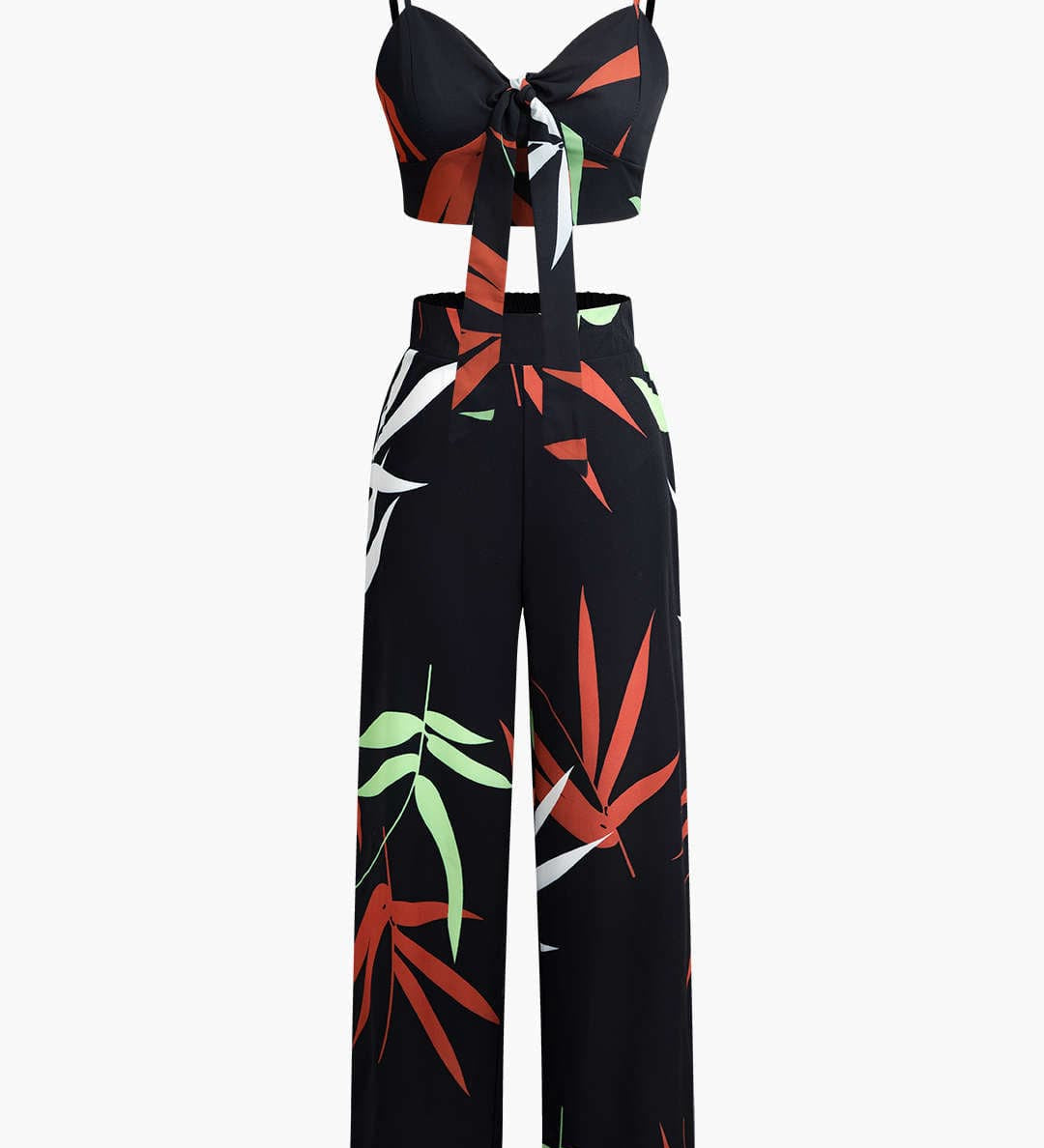 Bailey | Zweiteiler mit Knoten-Top & Bambusprint-Hose