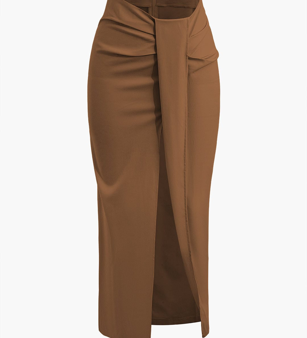 Fridoline | Eleganter Midirock mit Wickeloptik, Drapierung und hohem Schlitz