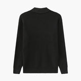 Aaron | Cozy halbem Reißverschluss Herren Gerippt Strickpullover mit Polokragen