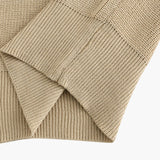 Aaron | Cozy halbem Reißverschluss Herren Gerippt Strickpullover mit Polokragen