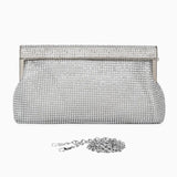Aurielle | Goldene Clutch mit Kristallbesatz & Schnappverschluss – Elegante Abendtasche für Damen