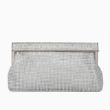 Aurielle | Goldene Clutch mit Kristallbesatz & Schnappverschluss – Elegante Abendtasche für Damen