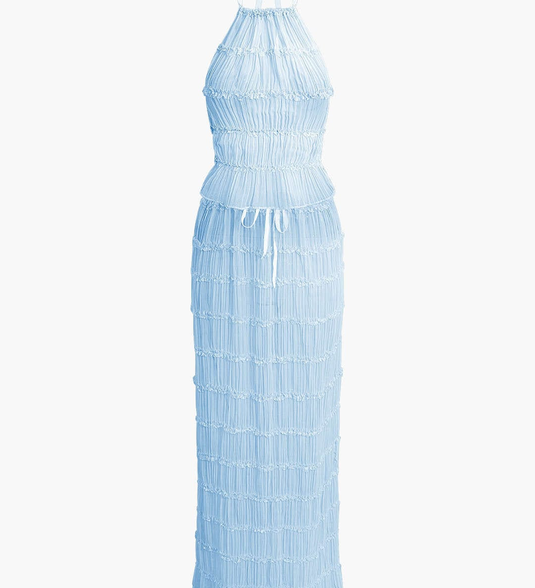 Elise | Romantisches Zweiteiler-Set mit Plissee-Top & Maxirock