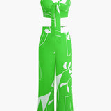 Bailey | Zweiteiler mit Knoten-Top & Bambusprint-Hose