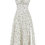 Hannah | Pastellgrün Taillenformendes Midikleid