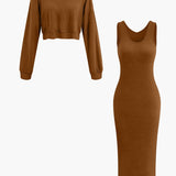 Julia | Lässiges Zweiteiler-Set mit Hoodie & Midi-Kleid