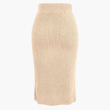 Klara | Elegantes Strick-Set mit Wickel-Oberteil & Bleistiftrock