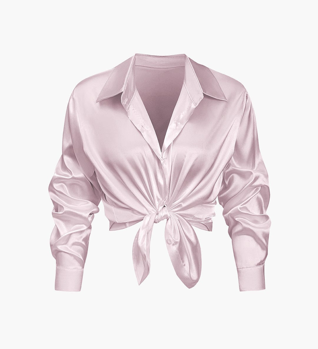 Florentine | Elegante Langarm-Bluse aus seidigem Satin