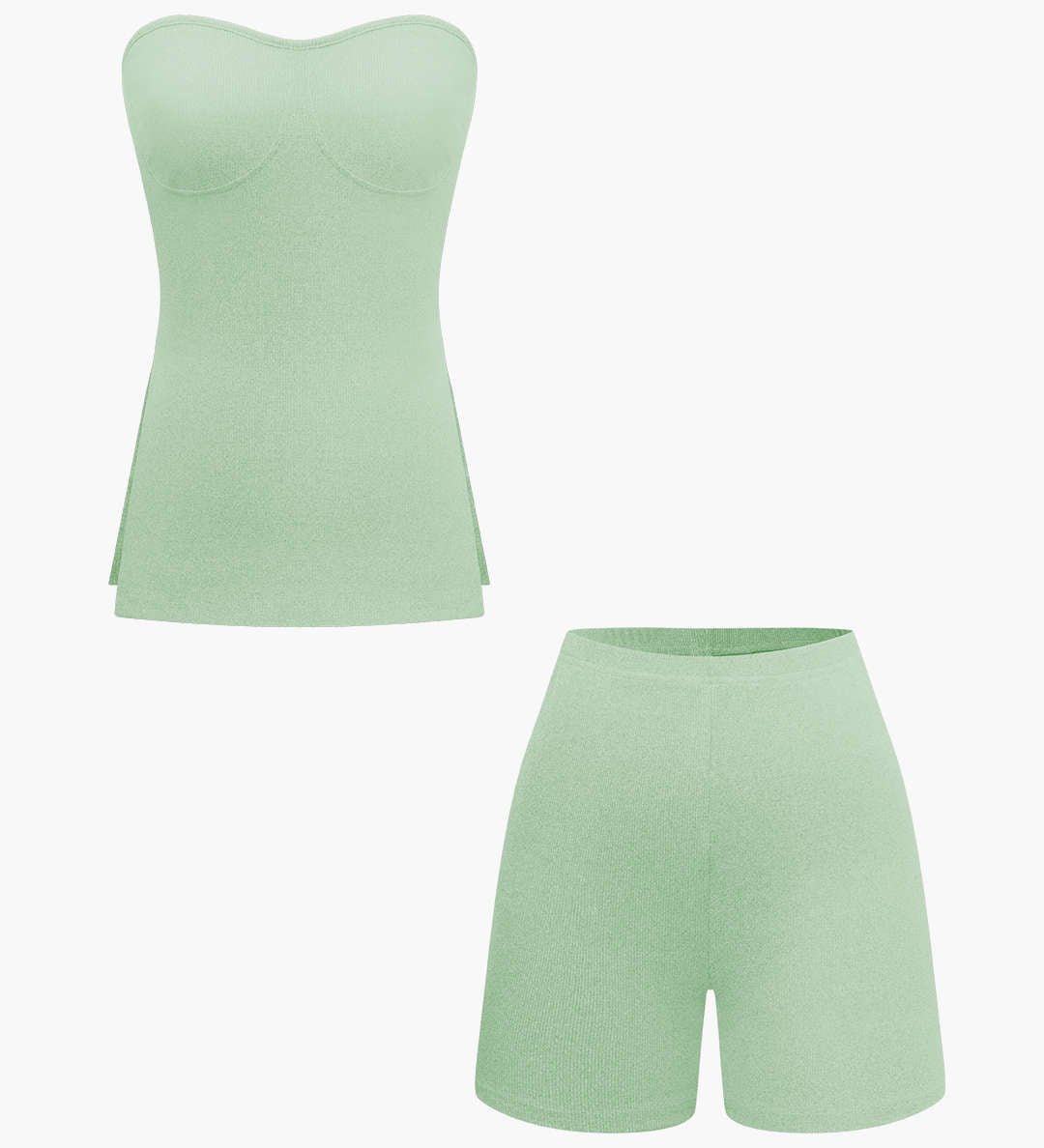 Athena | Elegantes Zweiteiler-Set mit Bustier-Top & Shorts