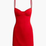 Scarlett | Figurbetontes Spaghetti-Träger-Kleid – Klassischer Chic mit femininer Note