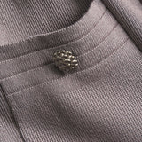 Rosina | Klassisches Strick-Zweiteiler-Set mit Cardigan & Wide-Leg-Hose