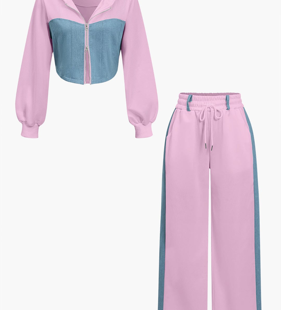 Hope | Sportliches Zweiteiler-Set mit Denim-Details