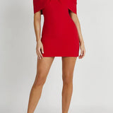 Elly | Schulterfreies Minikleid mit Schleifendetail