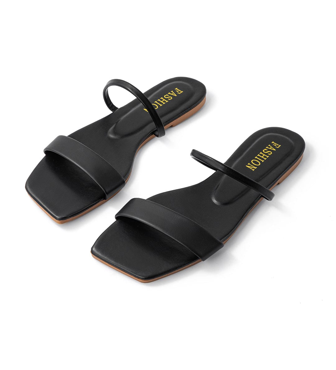 Stilvolle schwarze Sandalen mit minimalistischem Design