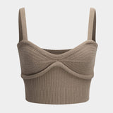 Christin | Stilvolles Strick-Dreiteiler-Set mit Cardigan, Crop-Top & Bleistiftrock